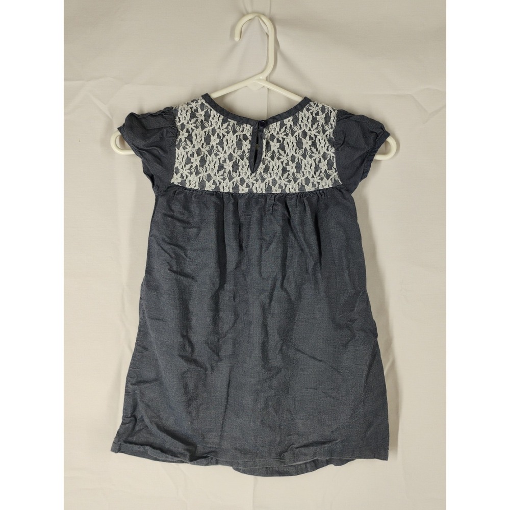 Healthtex Vintage Girls‎ 5T Denim Lace Dress Lightweight - Picture 7 of 7